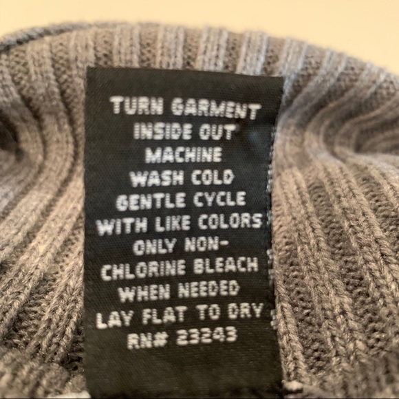 NEW YORK & COMPANY Sweater Turtleneck Nordic Ski Winter Long Sleeve Gray Medium - Picture 7 of 8